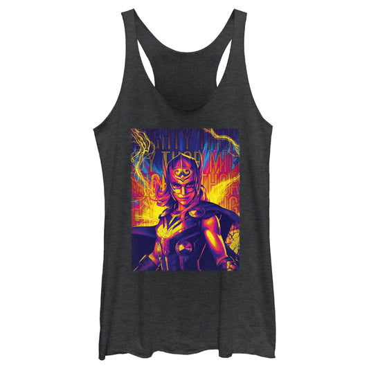 Junior's Marvel Thor Love and Thunder Mighty Hero Lightning Tank Top