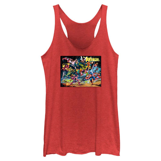 Junior's Marvel Avengers Classic The Avengers 60th Cover Tank Top