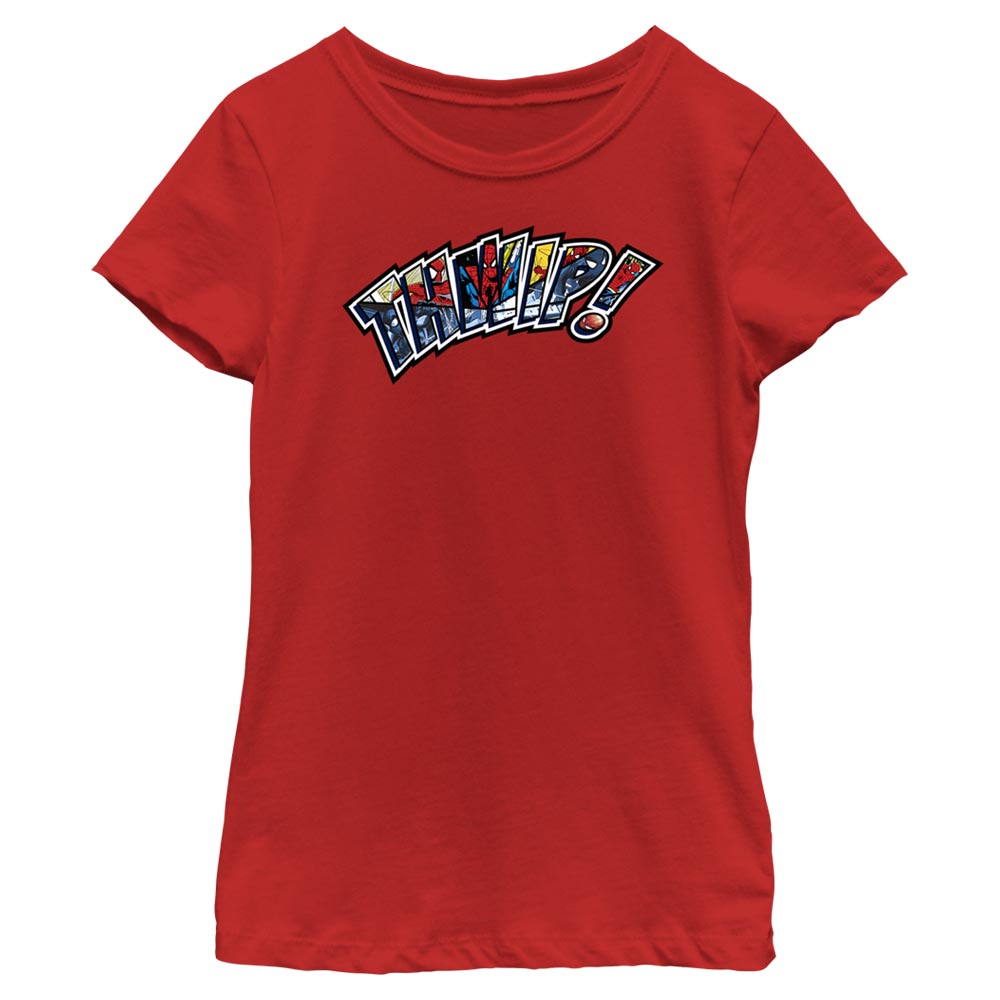 Girl's Marvel Spider-Man Beyond Amazing THWIP SPIDEY PANELS T-Shirt