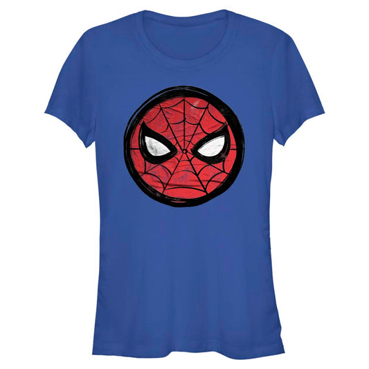 Junior's Marvel Spider-Man Beyond Amazing SPIDEY SKETCH CIRCLE T-Shirt